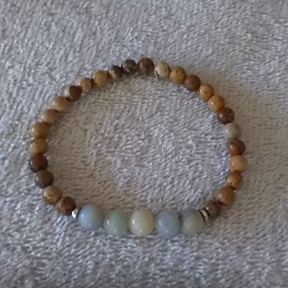Amazonite & Jasper Bracelet